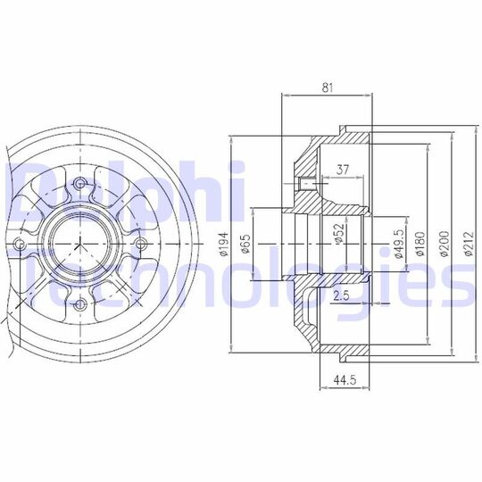 BFR282 - Brake Drum 