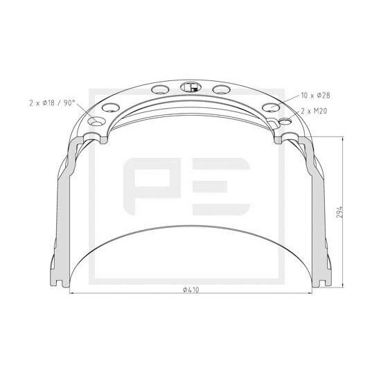 146.134-00A - Brake Drum 