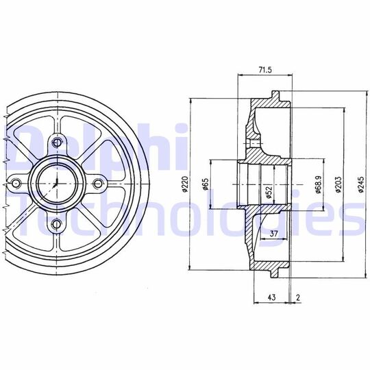 BF484 - Brake Drum 