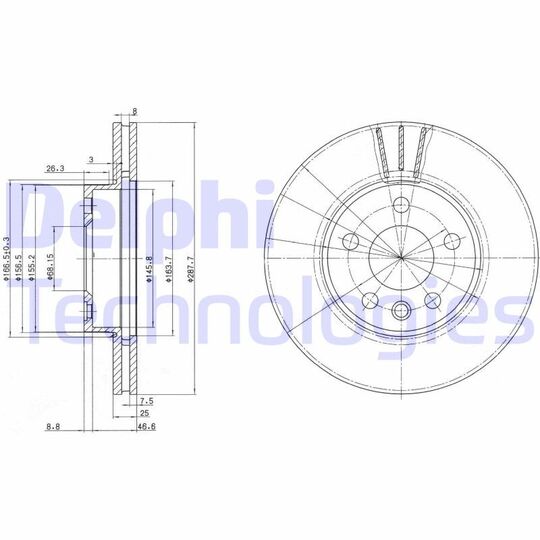 BG3025 - Brake Disc 