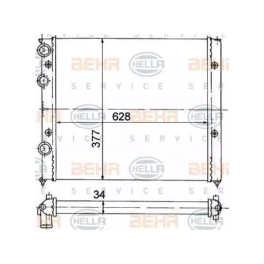 8MK 376 714-741 - Radiator, engine cooling 