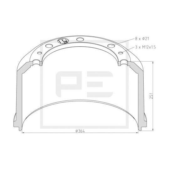 016.524-00A - Brake Drum 