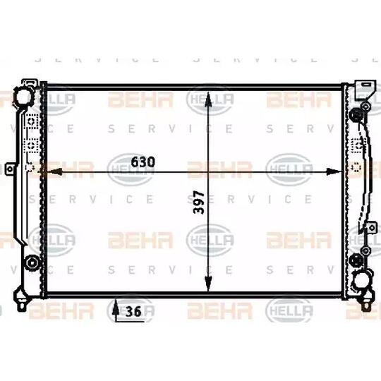 8MK 376 720-601 - Radiaator, mootorijahutus 