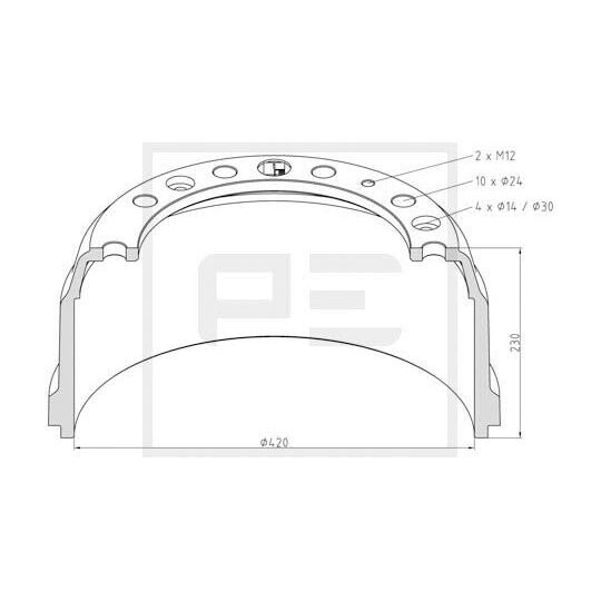 106.016-00A - Brake Drum 