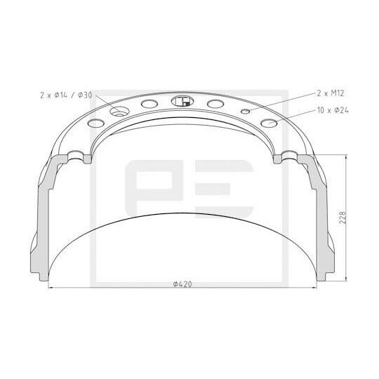 106.064-00A - Brake Drum 