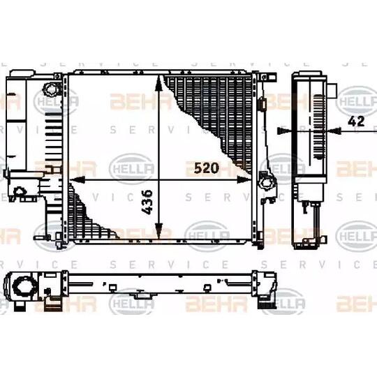 8MK 376 713-241 - Radiator, engine cooling 