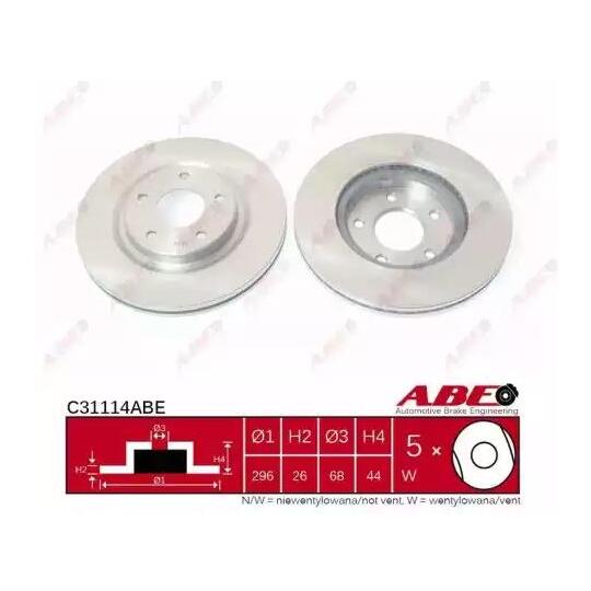 C31114ABE - Brake Disc 