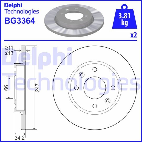 BG3364 - Brake Disc 