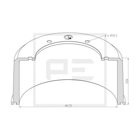 126.075-00A - Brake Drum 