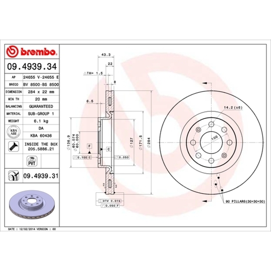 09.4939.31 - Brake Disc 