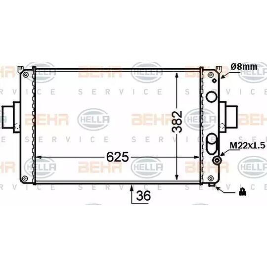 8MK 376 724-501 - Radiator, engine cooling 