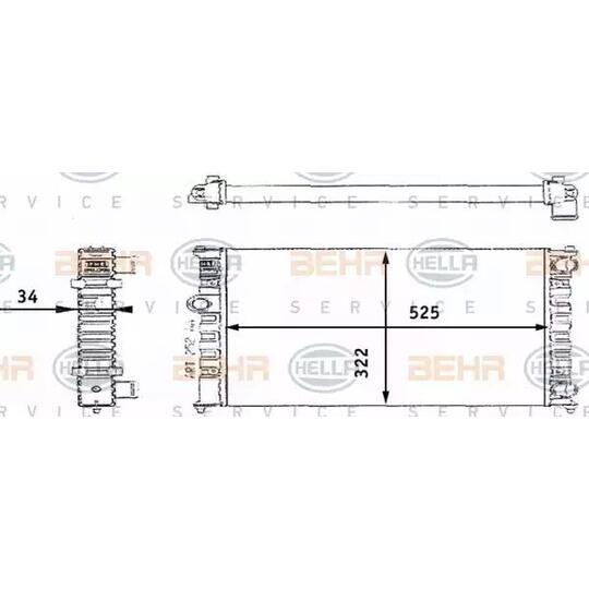 8MK 376 713-721 - Radiator, engine cooling 