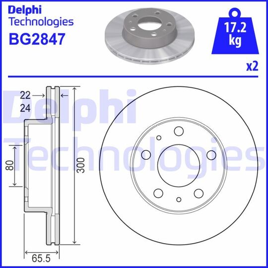 BG2847 - Bromsskiva 