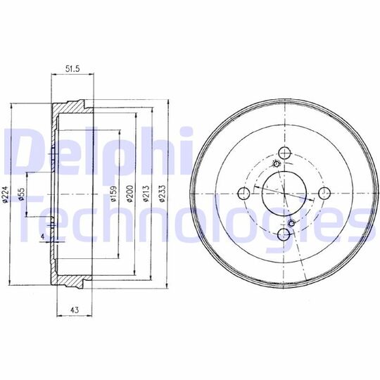 BF411 - Brake Drum 