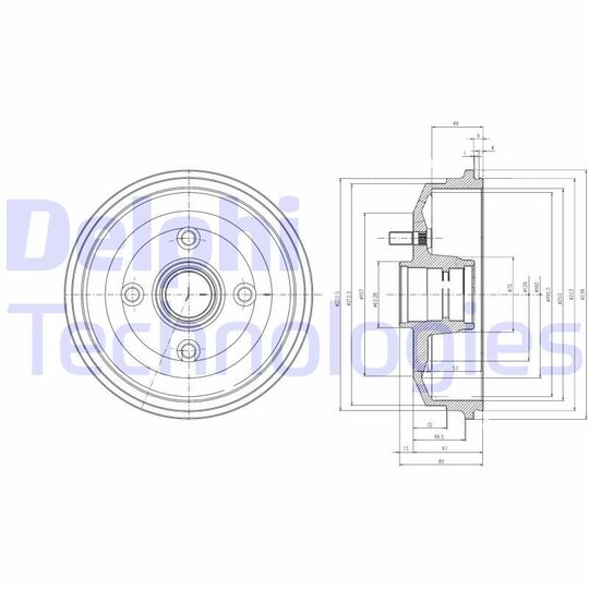 BF468 - Brake Drum 