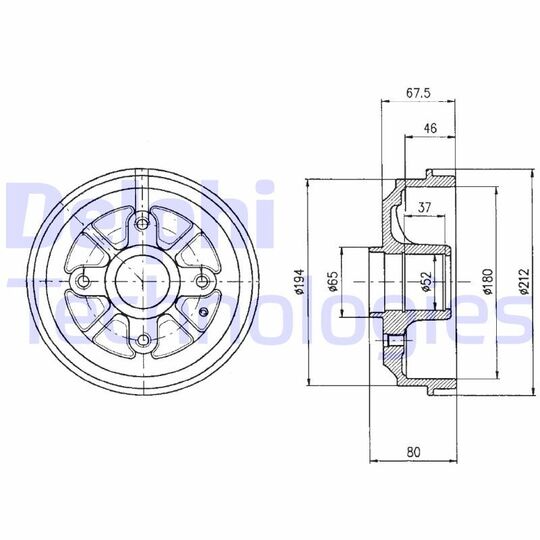 BF324 - Brake Drum 