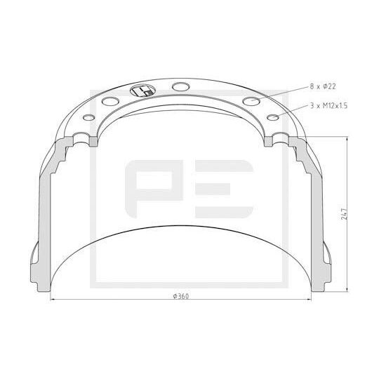 036.420-00A - Brake Drum 