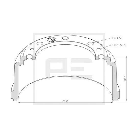 036.417-00A - Brake Drum 