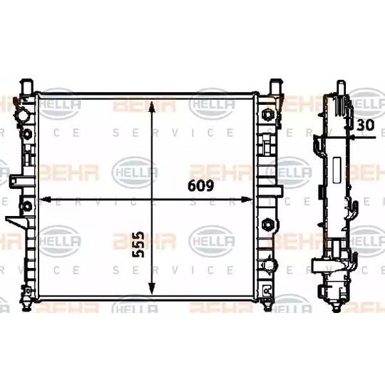 8MK 376 718-571 - Radiaator, mootorijahutus 