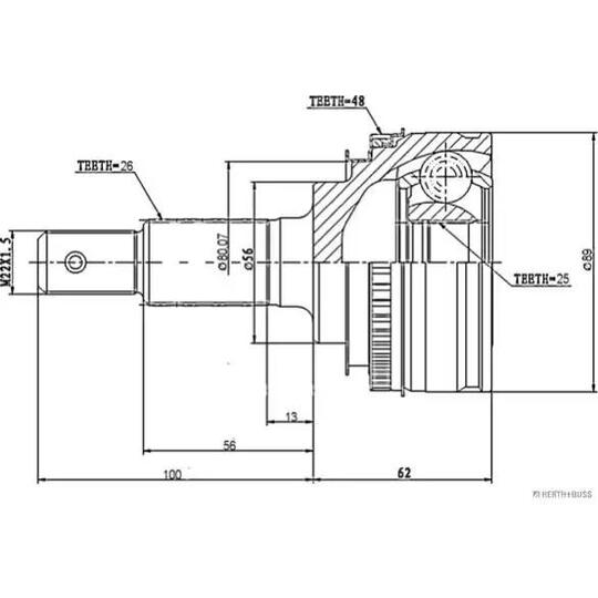 J2822119 - Joint Kit, drive shaft 