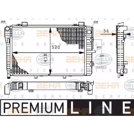 8MK 376 711-251 - Radiator, engine cooling 