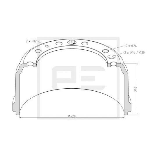 106.086-00A - Brake Drum 