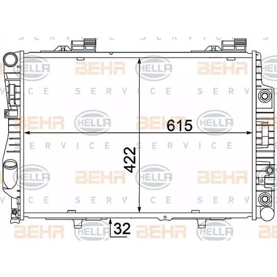 8MK 376 711-231 - Radiator, engine cooling 