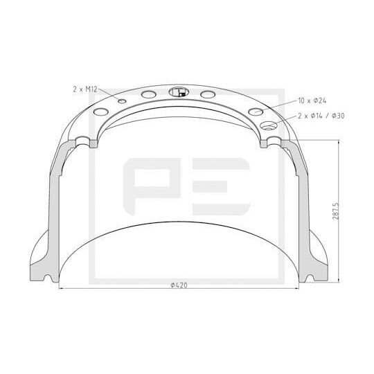 106.083-00A - Brake Drum 