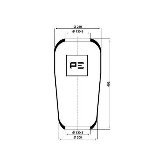 084.014-70A - Air Gaiter, pneumatic suspension axle lift 