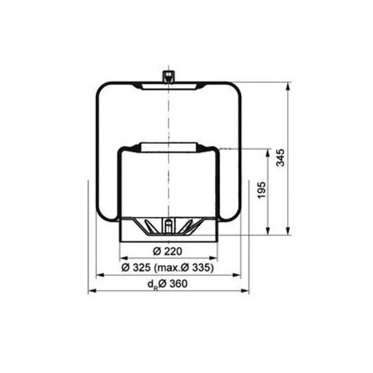 084.115-71A - Air Gaiter, pneumatic suspension axle lift 