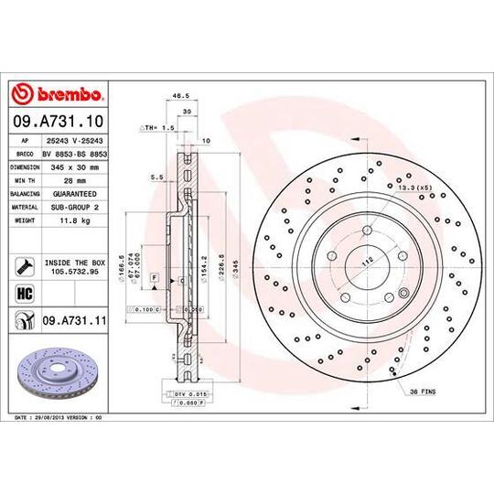 09.A731.10 - Brake Disc 