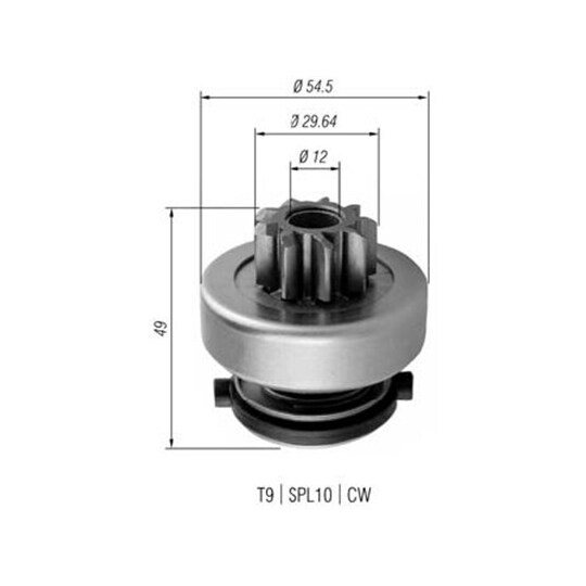 940113020354 - Starter pinion 