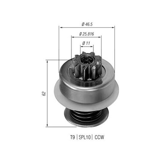 940113020088 - Starter pinion 