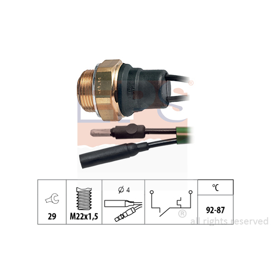 1.850.009 - Temperature Switch, radiator fan 