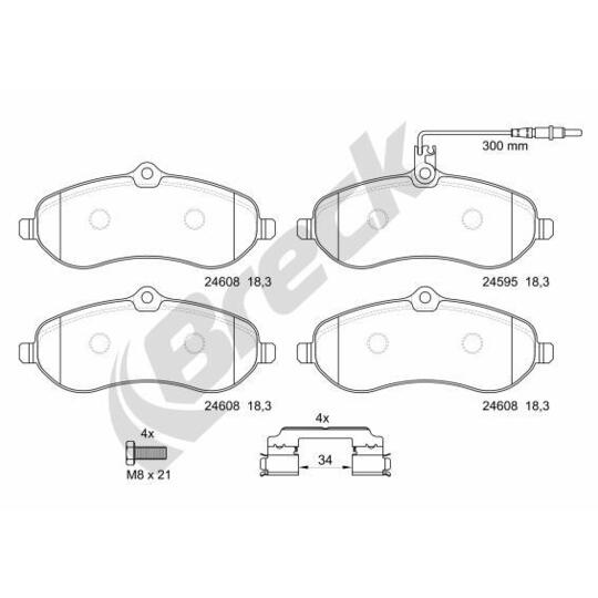 24595 00 701 00 - Brake Pad Set, disc brake 