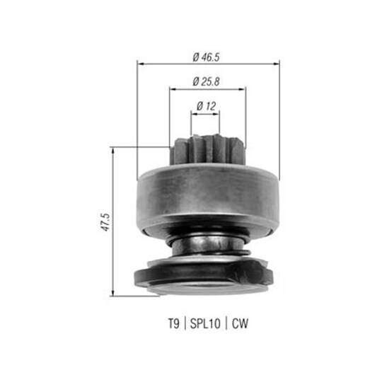 940113020329 - Starter pinion 