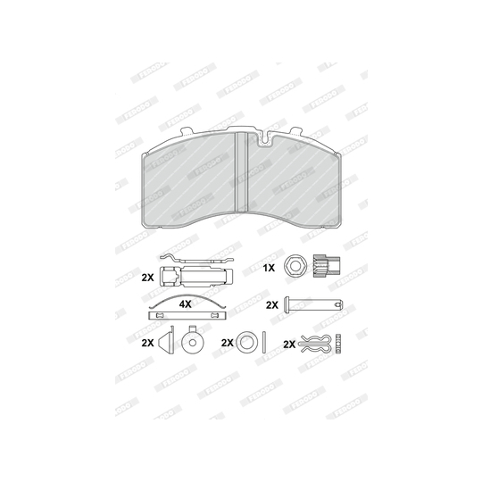 FCV1657B - Brake Pad Set, disc brake 