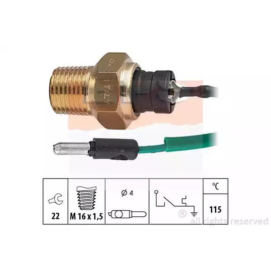 1.840.003 - Temperature Switch, coolant warning lamp 