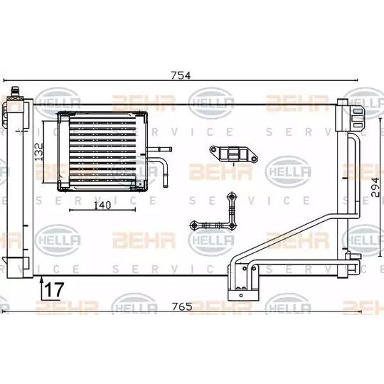 8FC351 301-344 - Condenser, air conditioning 