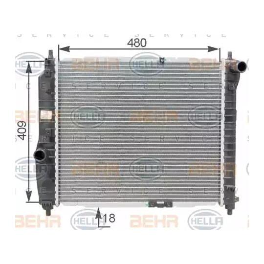 8MK376 762-641 - Radiaator, mootorijahutus 