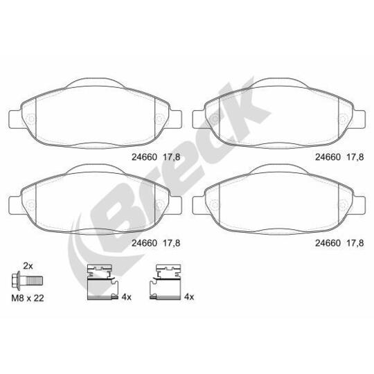 24660 00 701 00 - Brake Pad Set, disc brake 