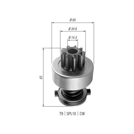 940113020358 - Starter pinion 