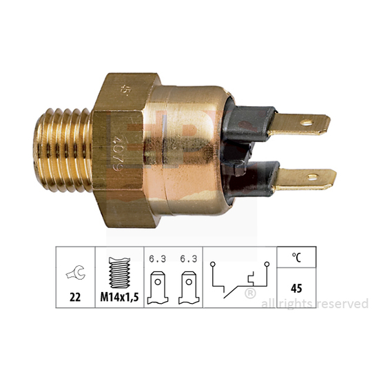 1.840.079 - Temperature Switch, coolant warning lamp 