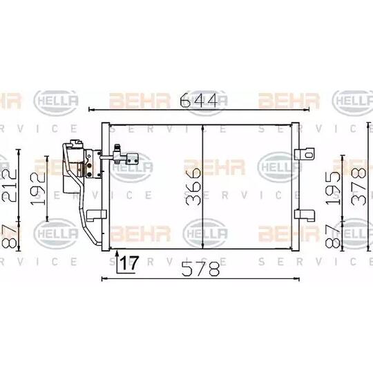 8FC351 301-394 - Condenser, air conditioning 