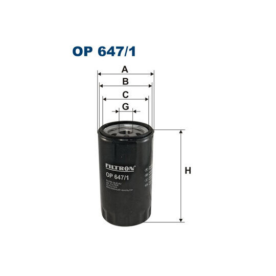 OP 647/1 - Oil filter 