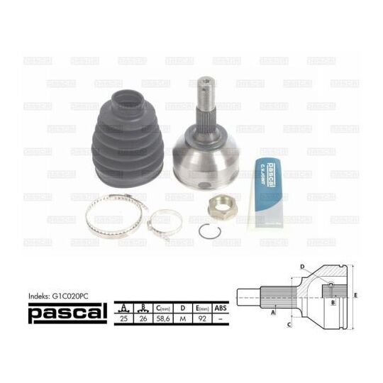 G1C020PC - Joint Kit, drive shaft 