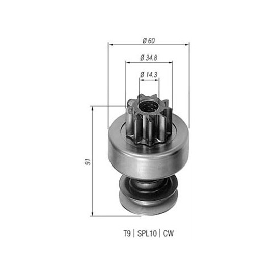 940113020204 - Starter pinion 