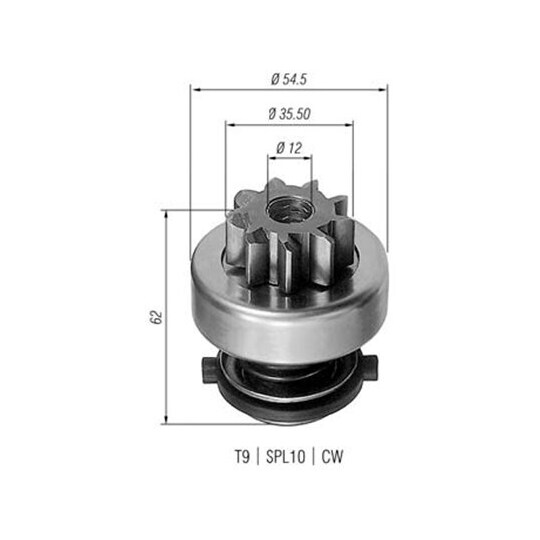 940113020282 - Starter pinion 