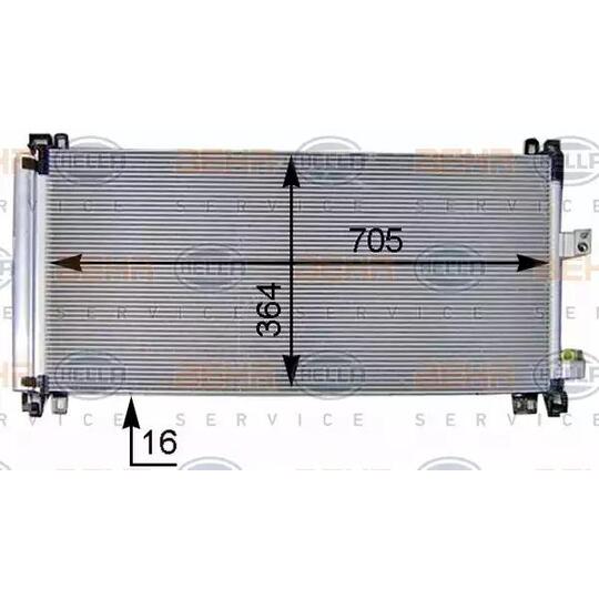 8FC351 309-571 - Kondensor, klimatanläggning 