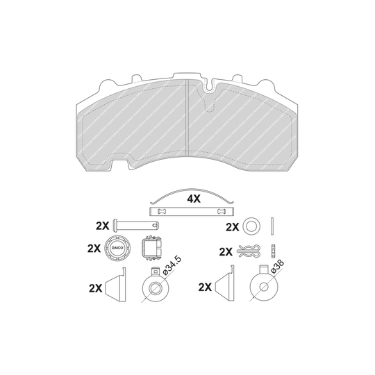 FCV1677B - Brake Pad Set, disc brake 